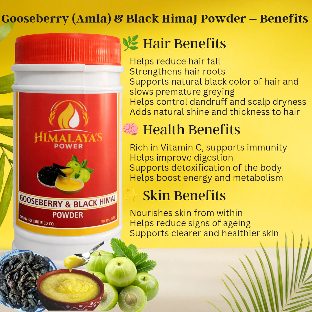 Himalaya’s Power Gooseberry (Amla) & Black HimaJ Powder